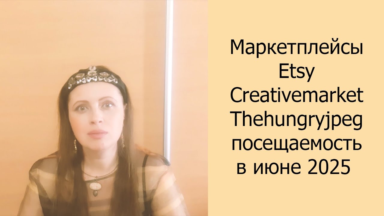 Маркетплейсы Etsy, Creativemarket, Thehungryjpeg посещаемость в июне 2025 