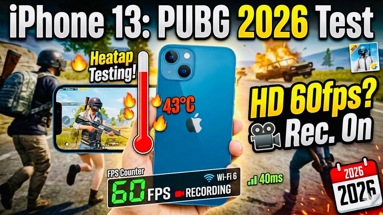 iPhone 13 HD￼ Graphic Connectivity PUBG Testing 2026|HD60fps|video recording Testing|Heatap Testing 