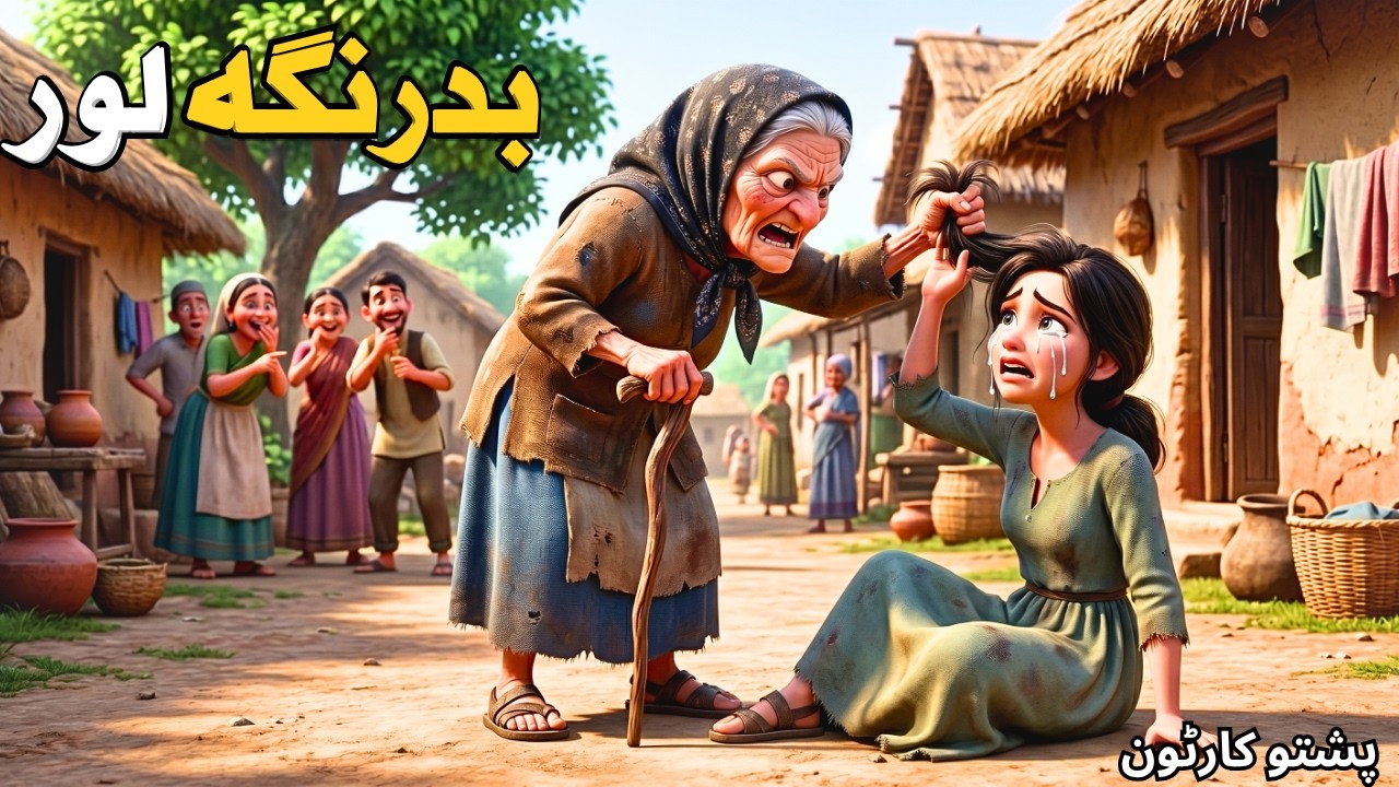 Ugly gaughter|pashto cartoon story|بدرنگہ لور