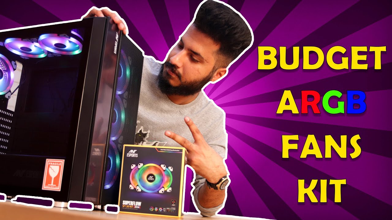 Best Budget ARGB Fans [HINDI] Ant-Esports Superflow SF 120 Fan kit Review, India 2020
