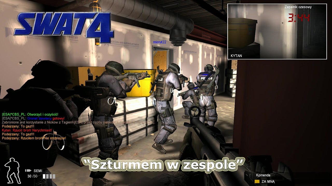 Swat 4 GamePlay Drużynowy - Hotel Old Granite #1 Full HD 1080p - 