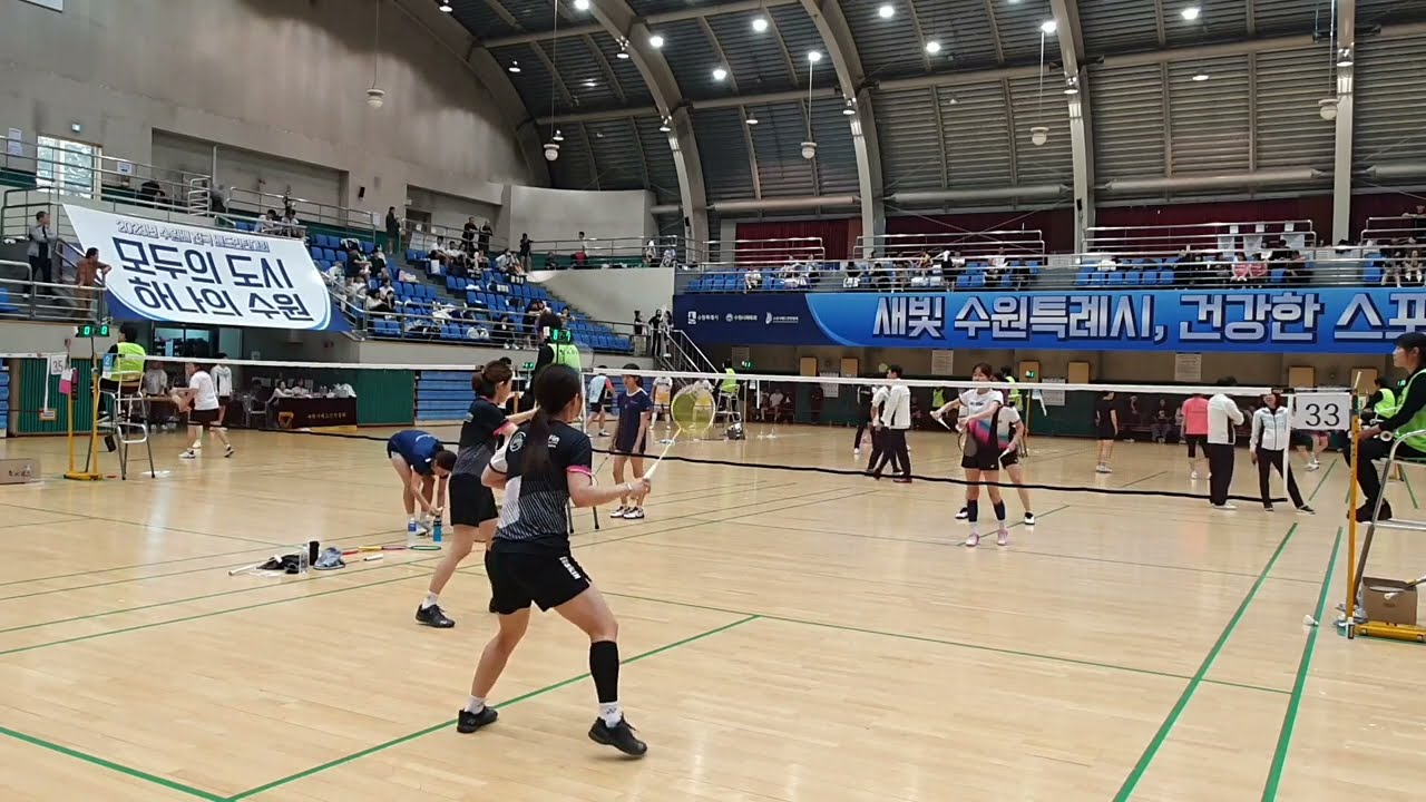 2023 수원배 전국배드민턴대회 여복30A [ATEN] 유진/서진 vs [샥스핀] 박규리/안유림