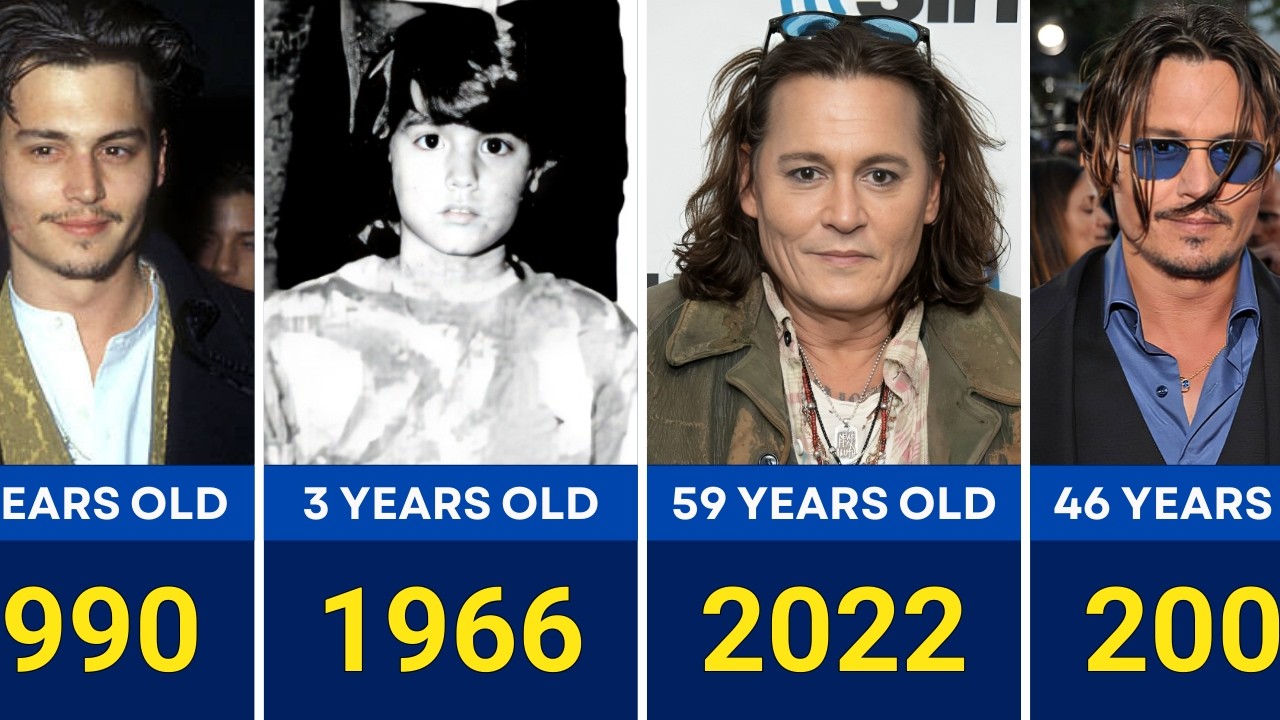 Johnny Depp - Transformation From 3 to 62 Years Old