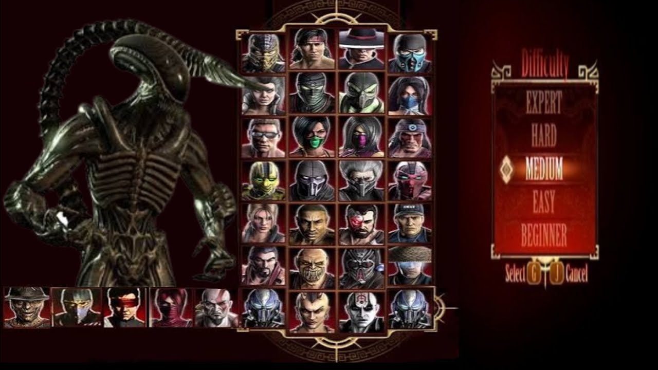 Mortal Kombat 9 - ALIEN MKX MOD - NEW Medium Arcade Ladder Gameplay
