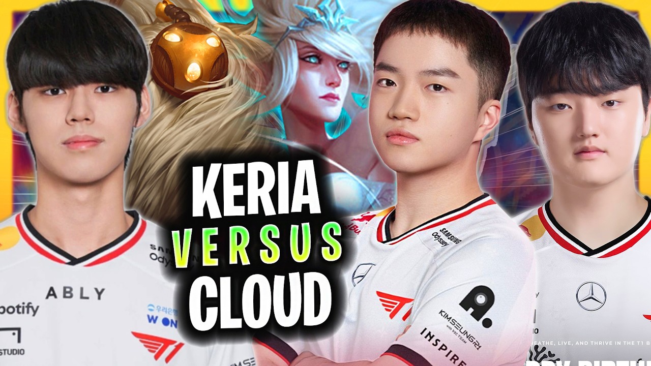 T1 KERIA & T1 PEYZ vs T1 CLOUD! 🔥FREE WIN?😱 | T1 Keria Plays Janna Support Patch 26.6