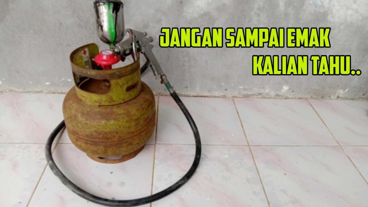 CARA membuat kompresor dari tabung gas LPG emak