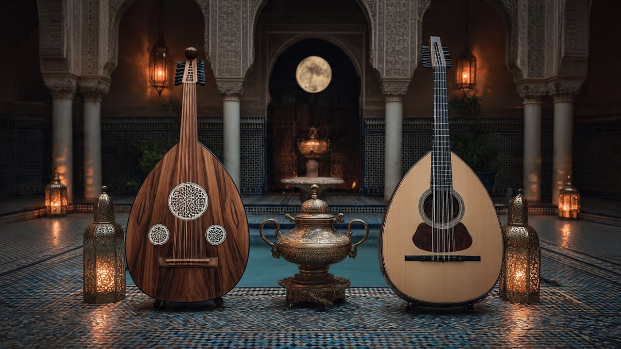 Live Mediterranean Twilight Haven – Arabic Oud Coastal Guitar