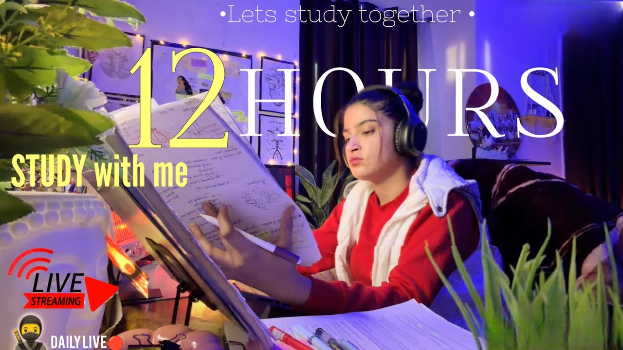 ⭕LIVE|12HOURS📚Study with me🥷Deep Focus session🔒🪵🔥 Fireplace Ambience|Pomodoro 90/10|NEETPG 2026