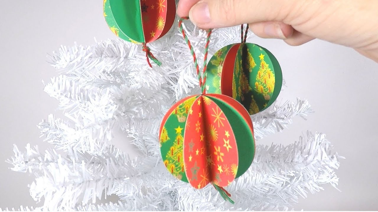 Bombka z papieru DIY | Łatwa dekoracja świąteczna