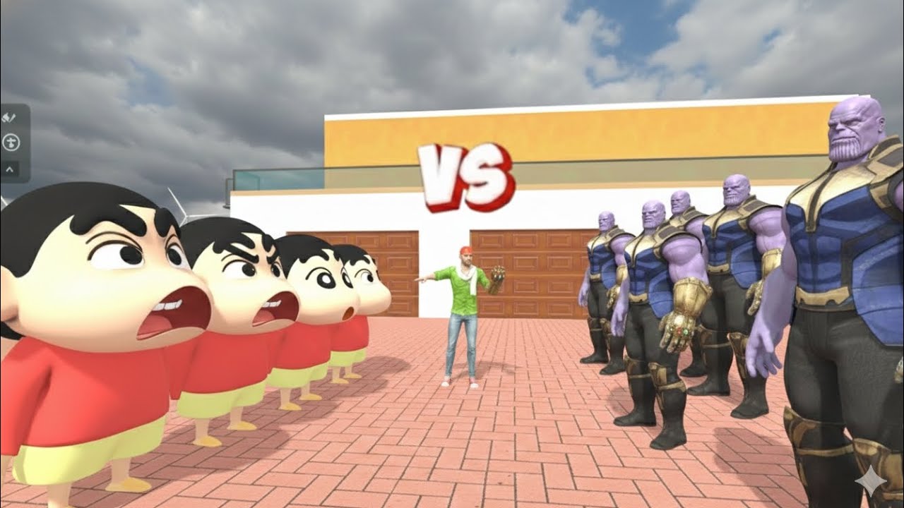 Shinchan gang vs Thanos gang #franklin #indiantheftauto #indianbikedriving3d #gaming #funny 