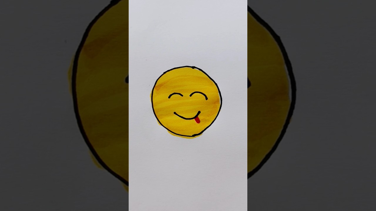 Smiley 😋 drawing for kids #smiley #drawing #cartoon #viral #funny #youtubeshorts #art #kids