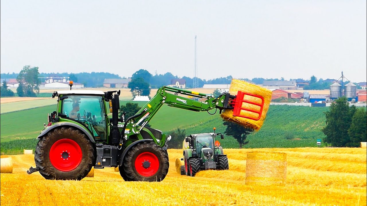 ㋡Prasowanie i Zbieranie Słomy 2021 ㋡ ✩  Fendt  724 Vario Profi  ✩Fendt 514 Vario Profi S4✩