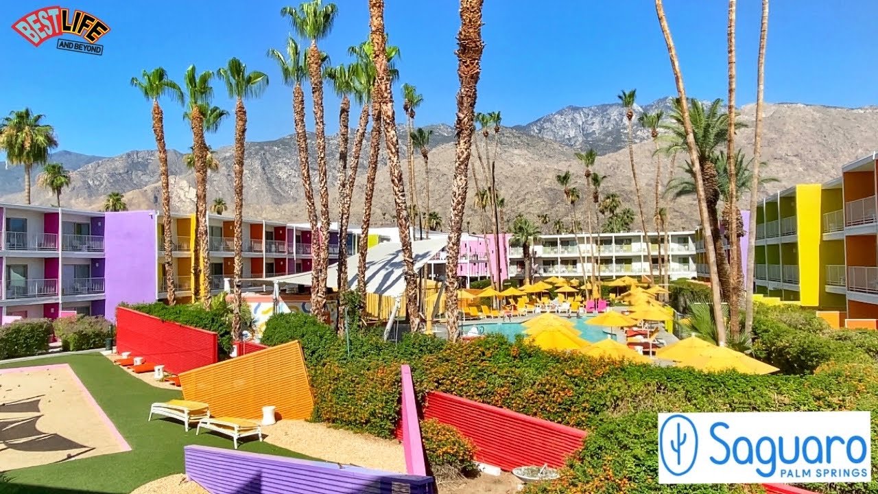 Worlds Most Colorful Hotel has Reopened in Palm Springs! Saguaro Hotel, Pool, & Room Tour June 2020