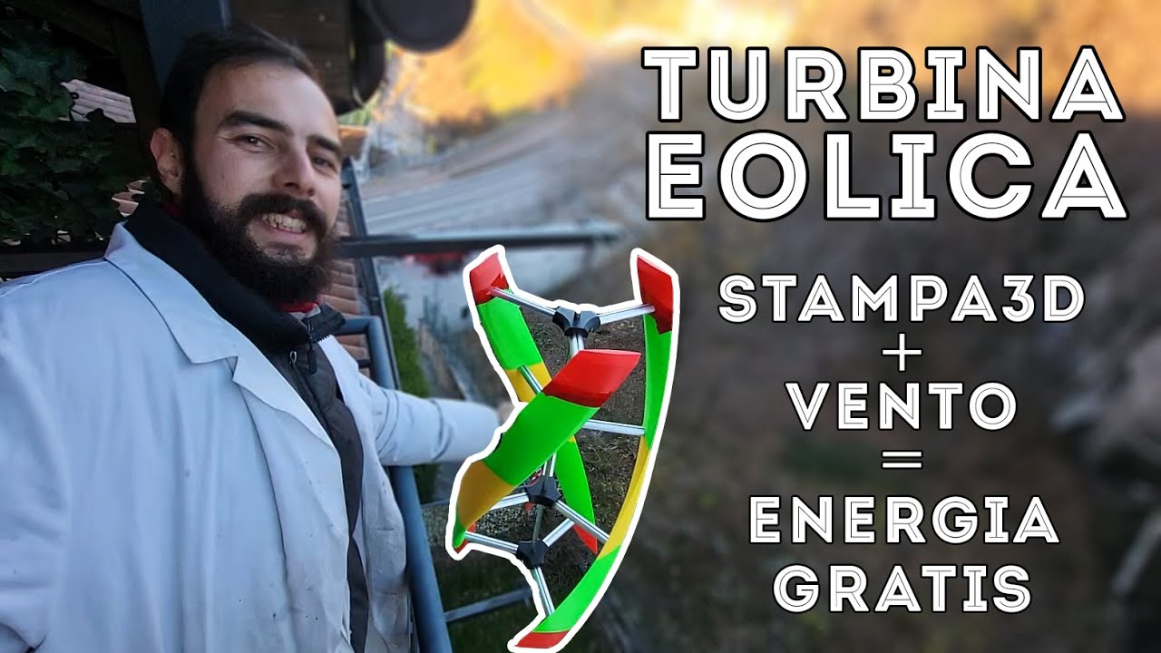 Corrente con Pala Eolica Stampata 3D Energia Gratis Giorno e Notte dal Vento? Fai Da Te @MattleyIt