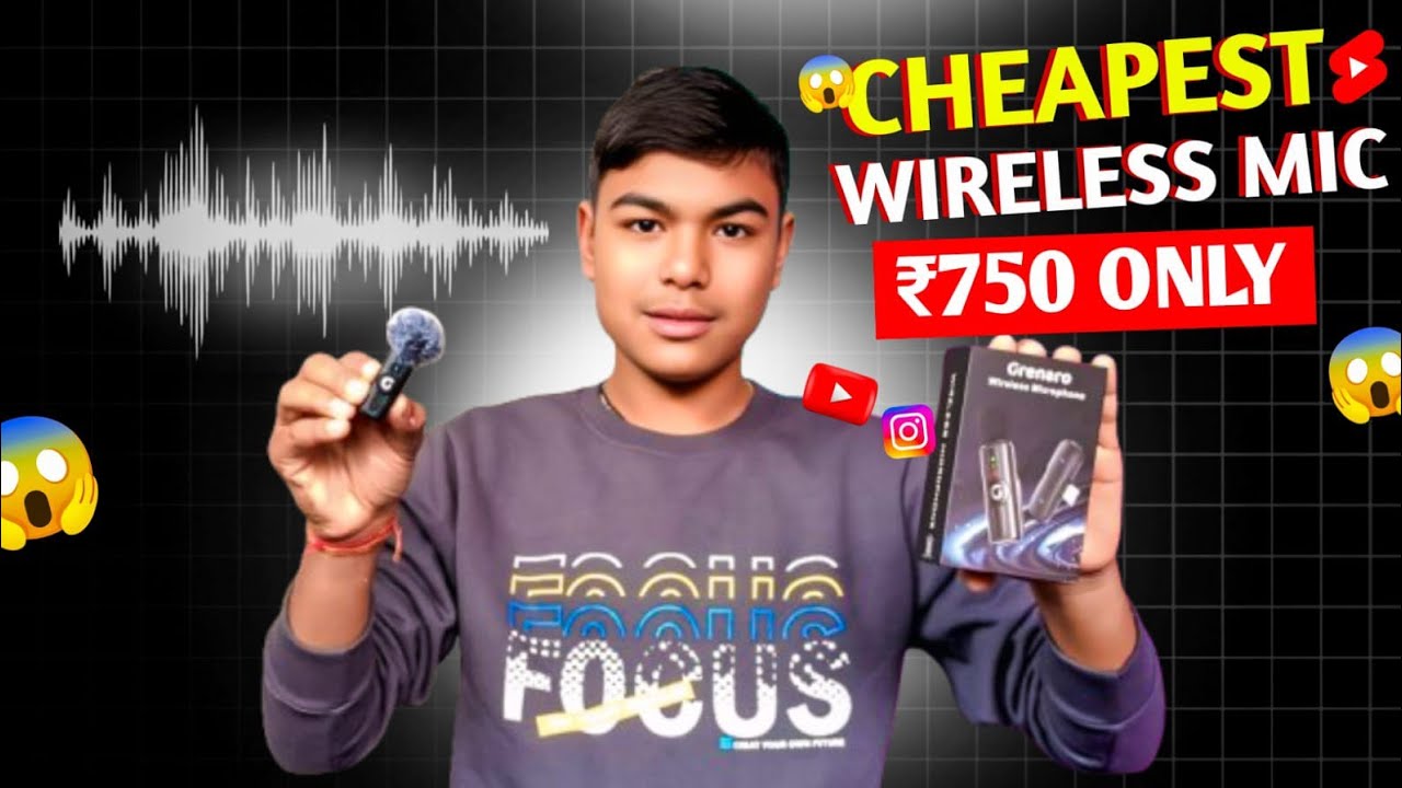 Cheapest Wireless Mic For YouTube Videos ₹750 only | Grenaro Wireless Mic Review | Good Or Bad ?