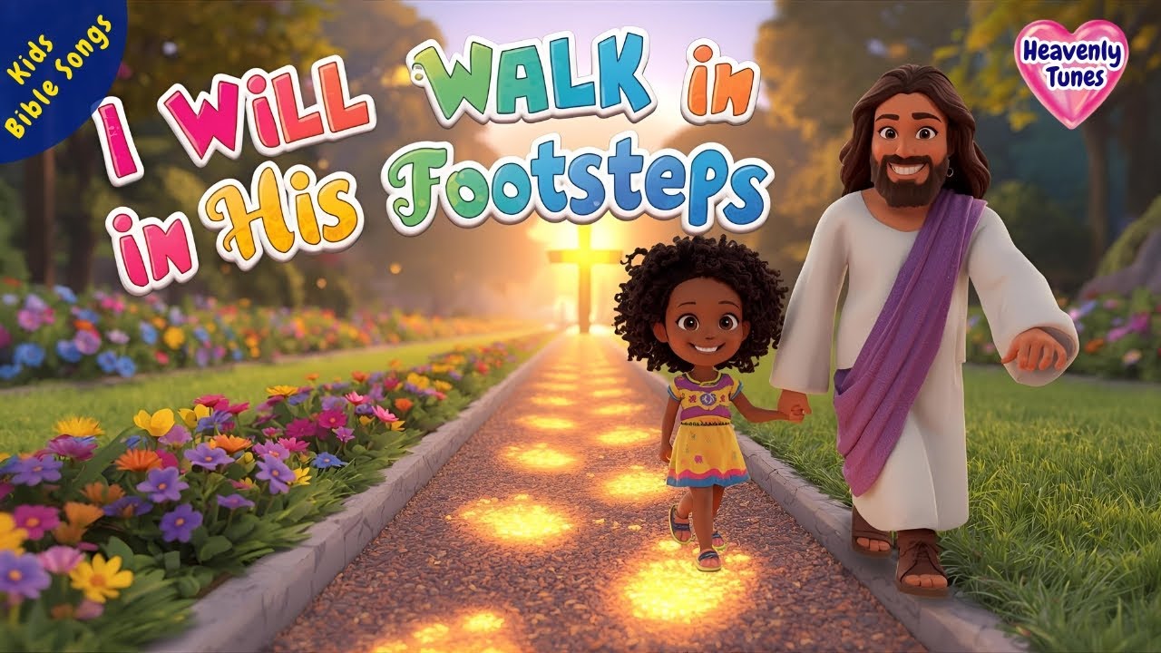 I Will Walk in His Footsteps | Bible Song for Kids & Toddlers | Fun Christian Worship Jesus songs
