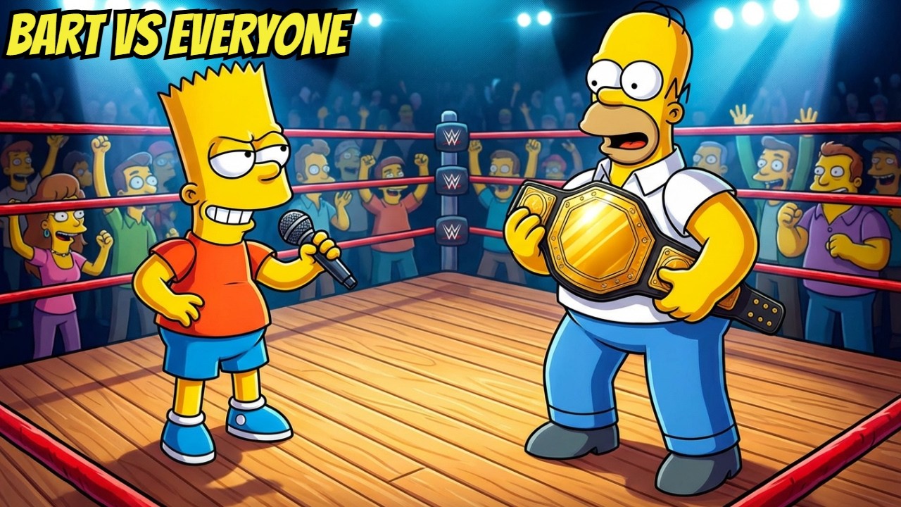 Bart Simpson VS Everyone in wrestling