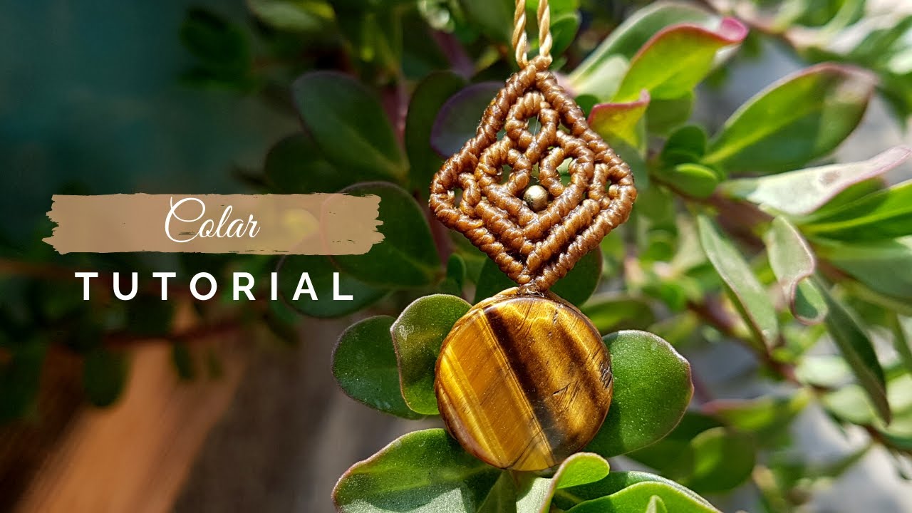 Dede Tutoriais | Colar com Olho de Tigre #332