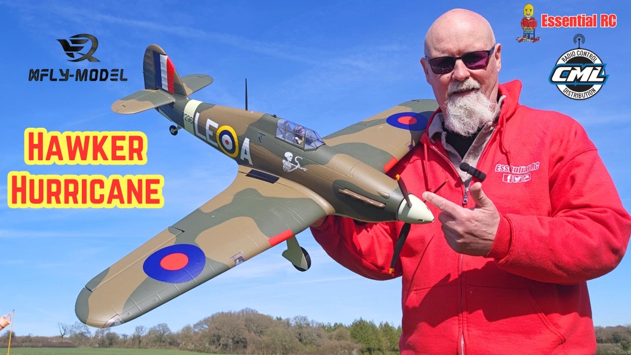 AT LAST ! NEW radio controlled XFly 1.2 metre Hawker Hurricane Warbird