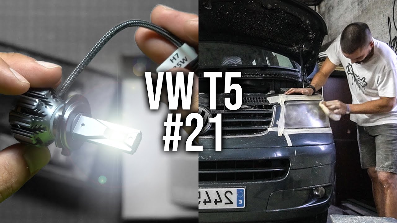 ✨Mejoras en los faros: PULIMENTO + BOMBILLAS 💡LED | PROYECTO VW T5 #21
