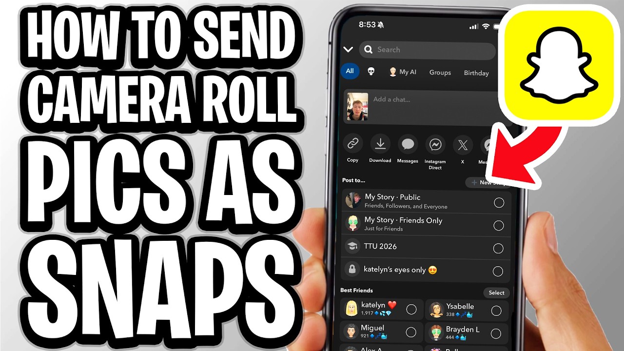 How To Send Camera Roll Pictures As Snaps On Snapchat - Full Guide