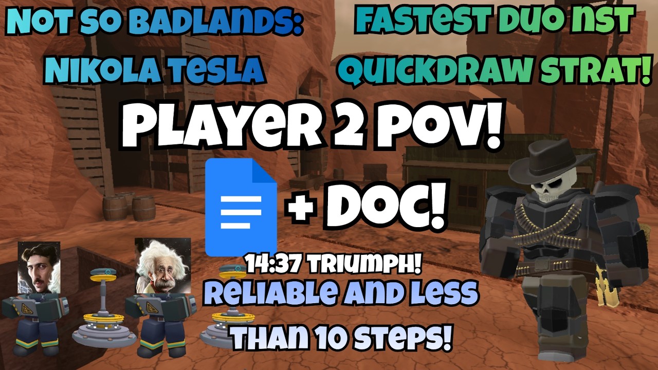 BEST Duo Quickdraw Badlands 2 NST Strategy! (TDS) Pov Triumph
