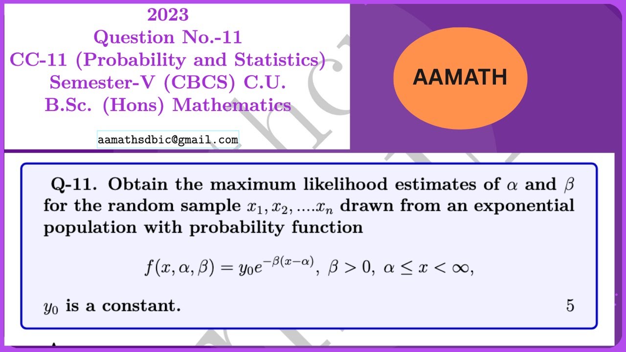 Maximum Likelihood Estimates of Parameters from an Exponential Population