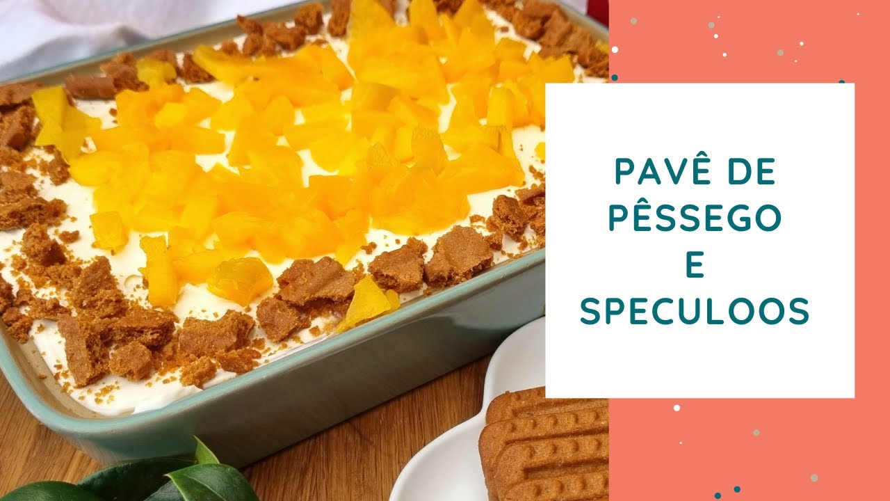 Pavê de pêssego com Speculoos