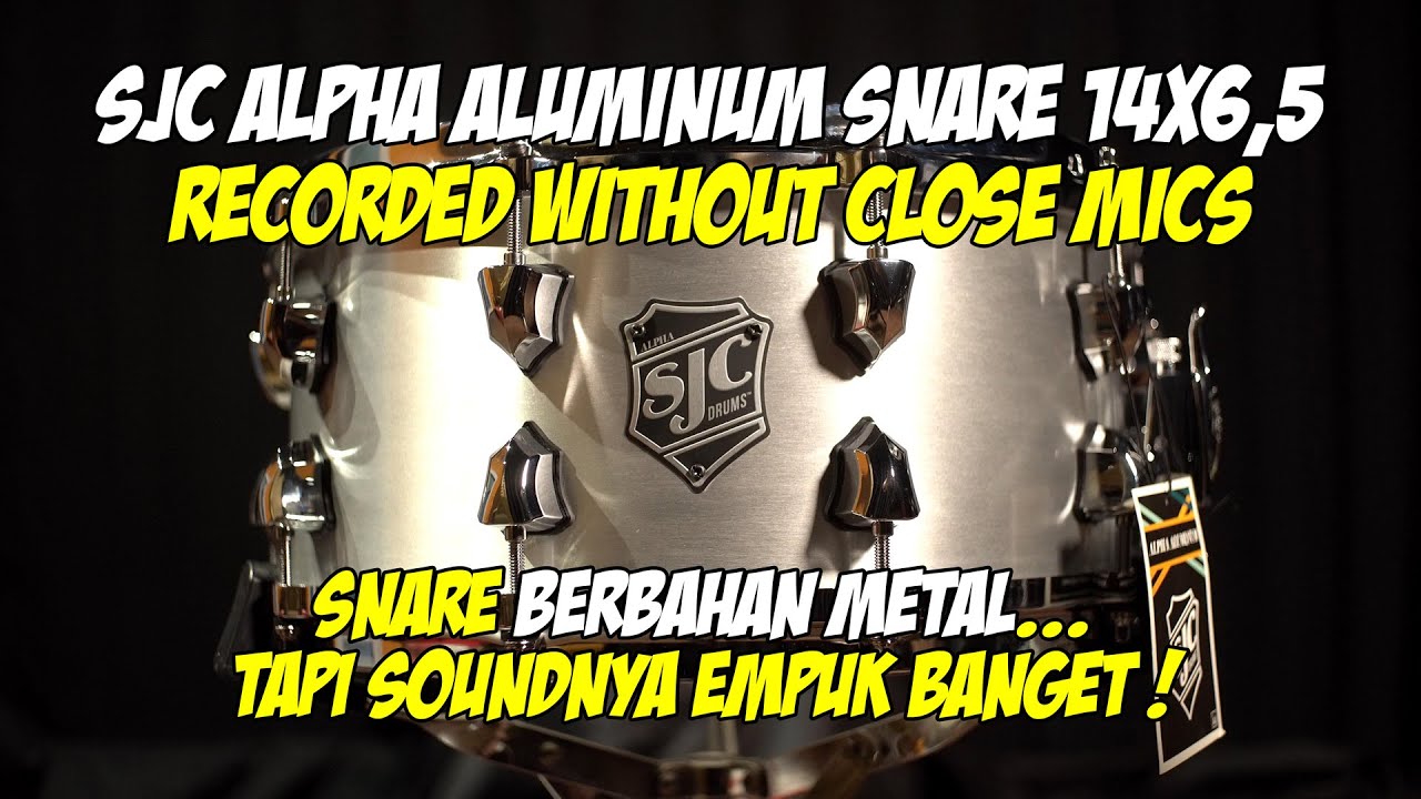 SJC Alpha Aluminum 14x6,5 Sound Demo (NO CLOSE MICS)