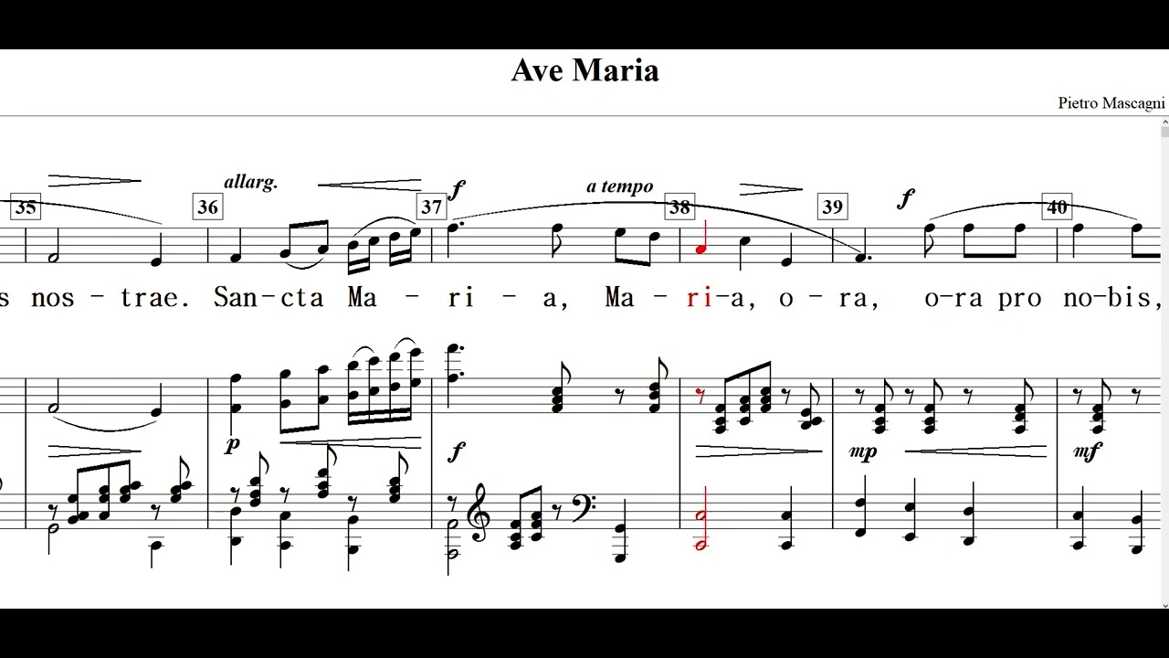 Ave Maria / Pietro Mascagni