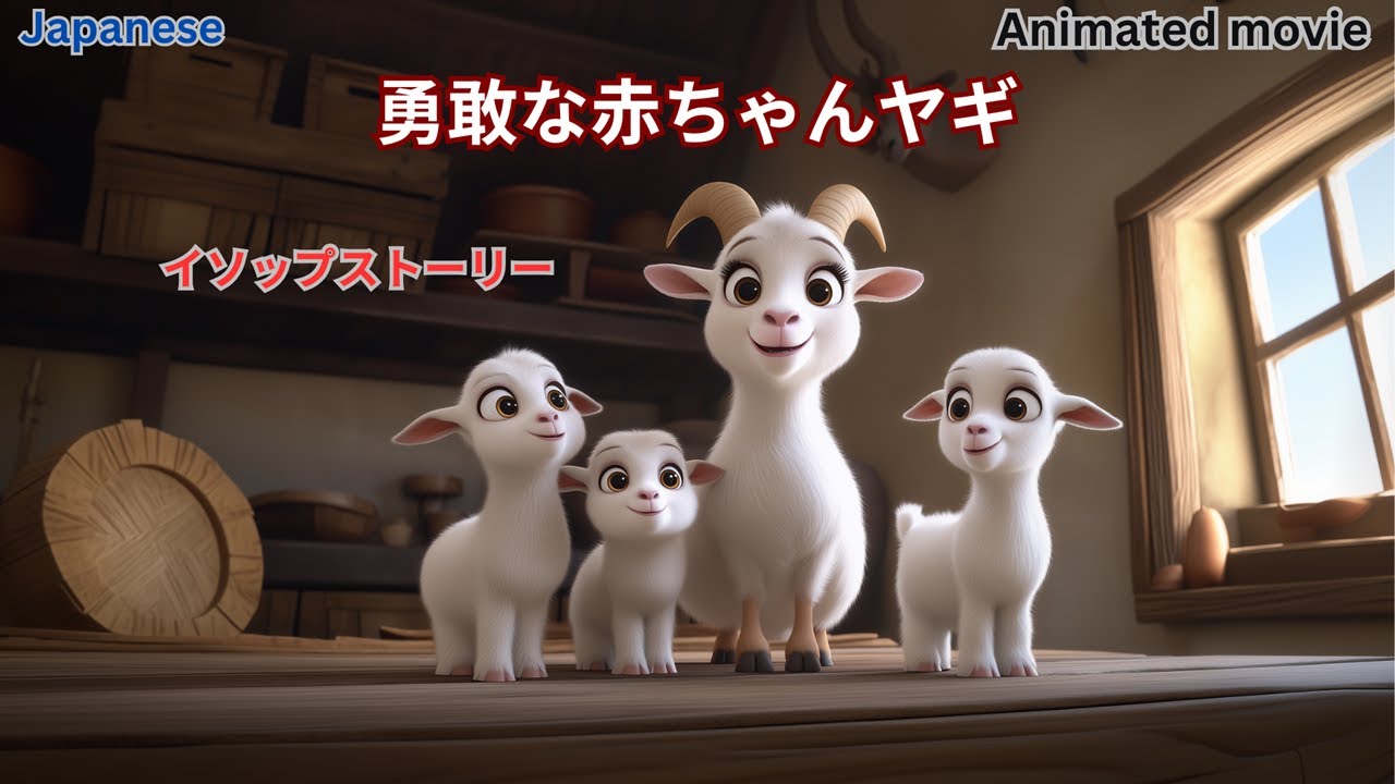絵本 :  勇敢な赤ちゃんヤギ (おとぎ話) (子ども向け動画) (読み聞かせ)