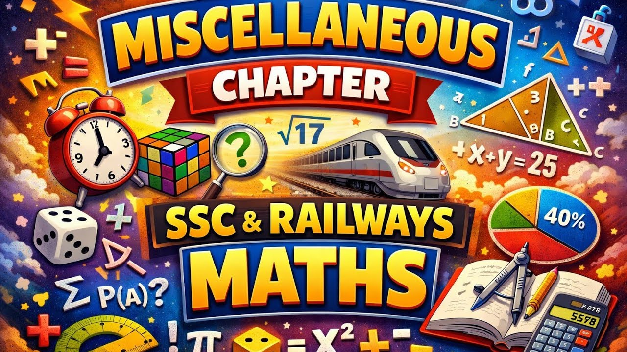 Miscellaneous Maths 🔥 | SSC & Railway | Most Important Questions | 2026 Exam