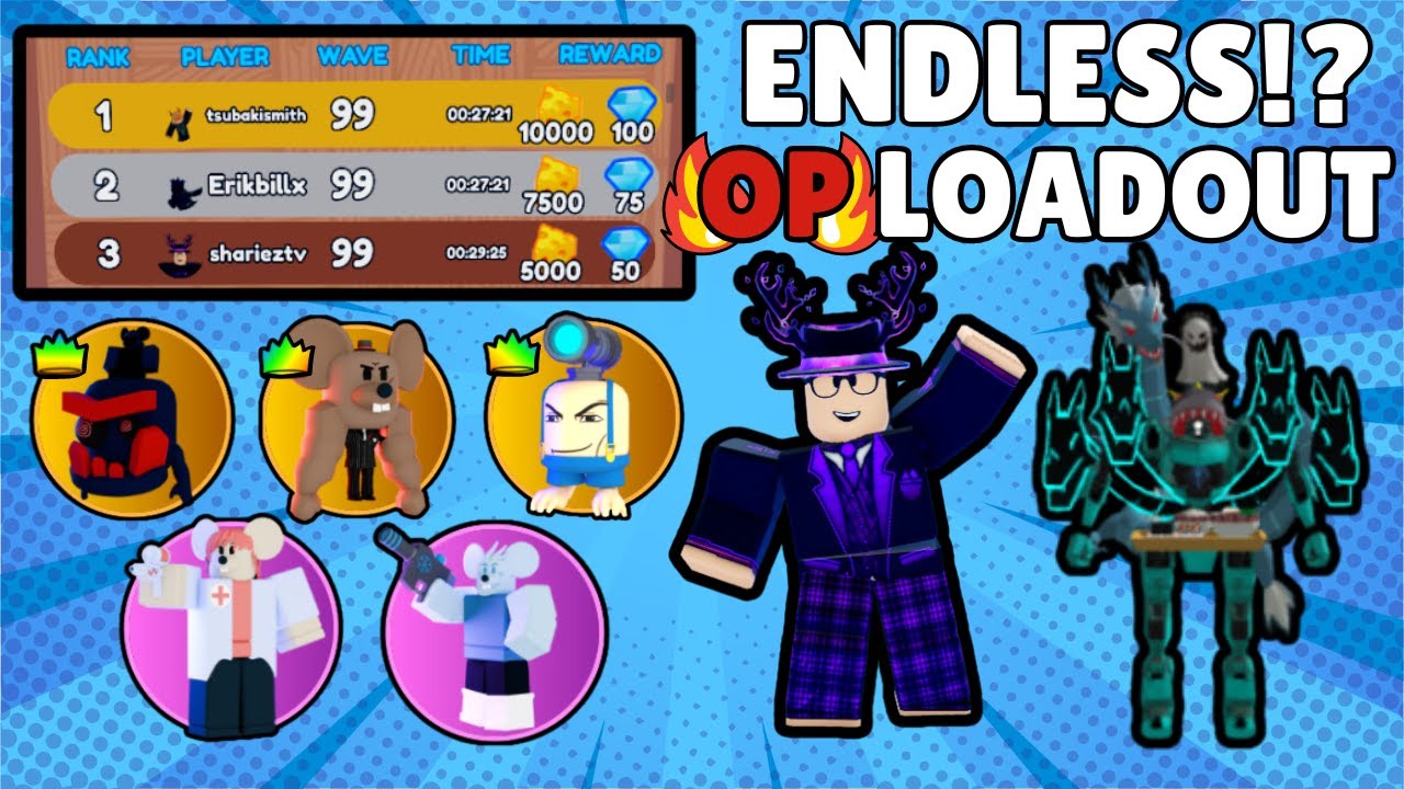 TOP 3 ON ENDLESS MODE ! | OP LOADOUT !? | Cheese TD