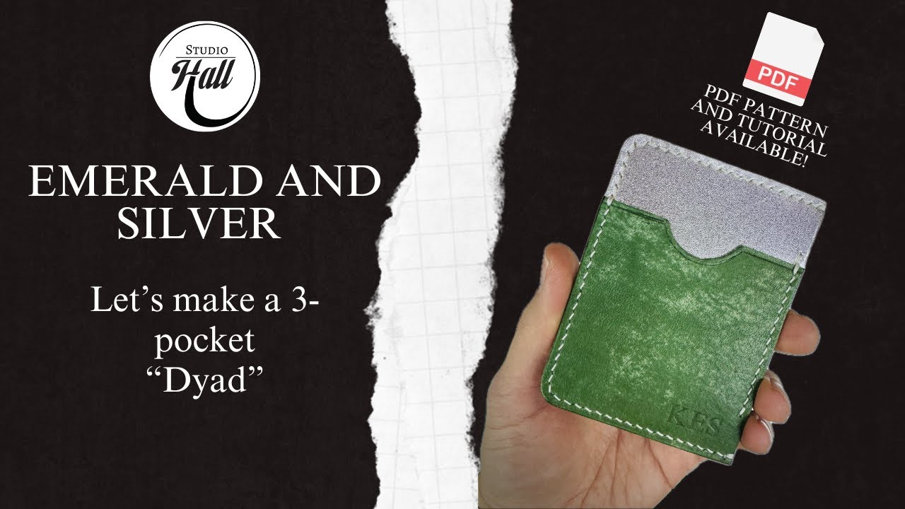 Making a Custom Green/Silver Leather Cardholder