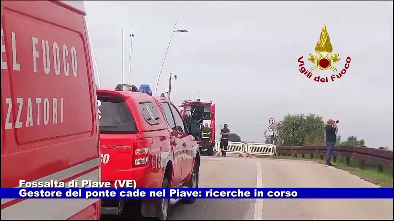 Fossalta di Piave (VE). Gestore del ponte cade nel Piave: ricerche in corso 09.10.2024