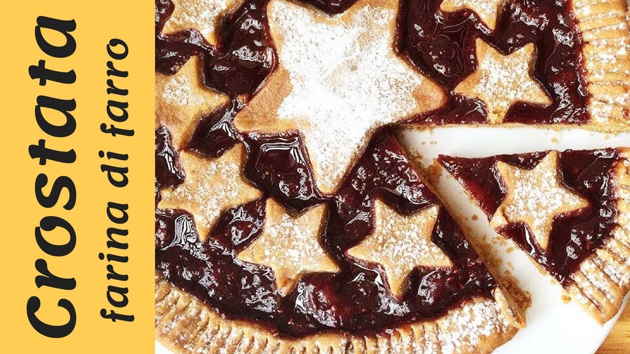 Ricetta Crostata con farina di Farro e confettura di Lamponi 💜 facile