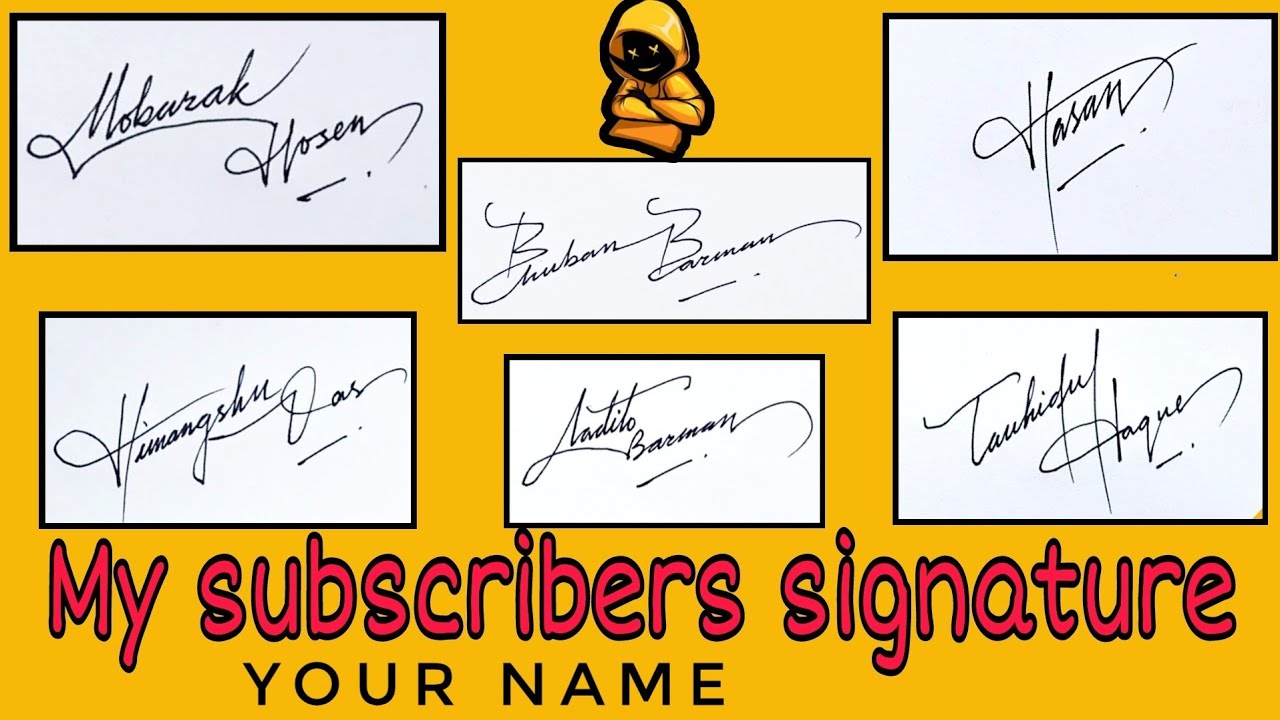 Subscribers name signature | Thanks❤ | Anup calligraphy |