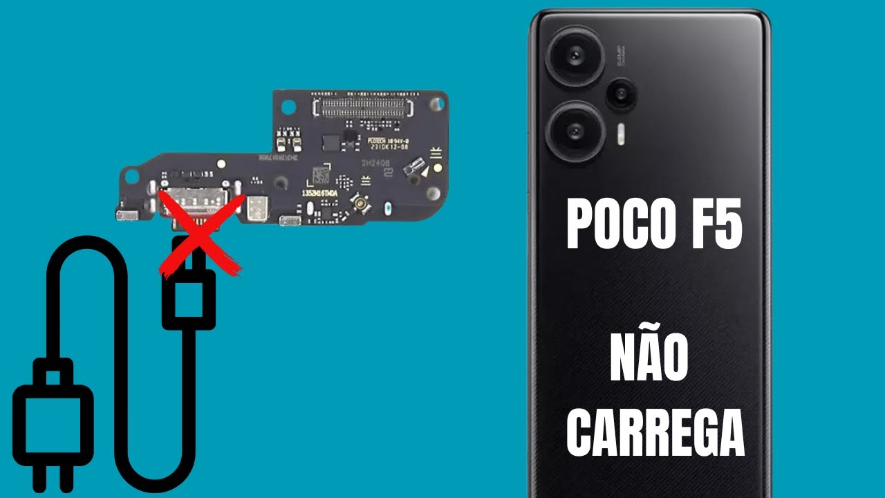 Troca de conector XIAOMI POCO F5 (não carrega)
