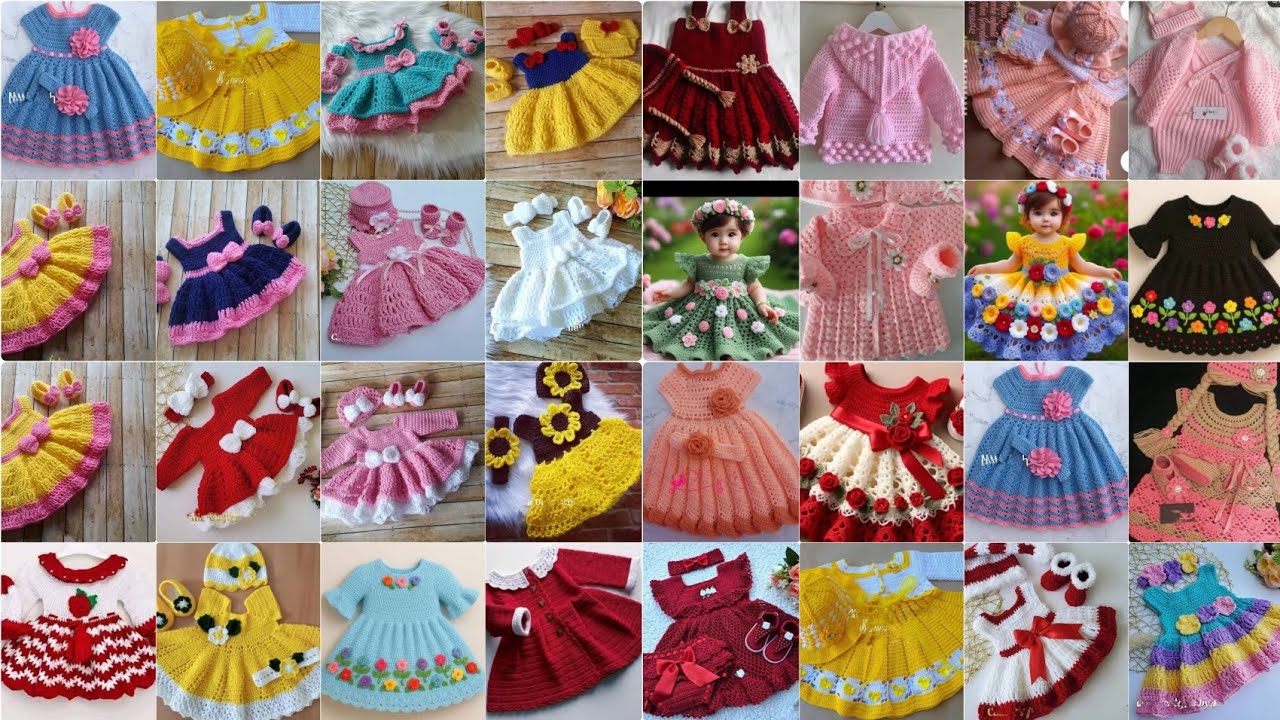 Crochet frock for baby girl/easy crochet baby dress for 1-2 year baby girl/latest baby frock design👗