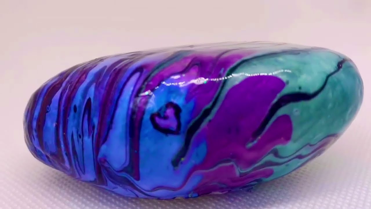 Stone Painting with Acrylic Paint and Finished with Epoxy Resin #stone #art #acrylicpainting 