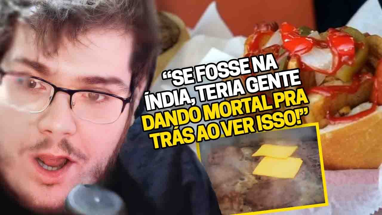 CASIMIRO REAGE: UM CACHORRO QUENTE AMERICANO ESQUISITO MAS APETITOSO | Cortes do Casimito