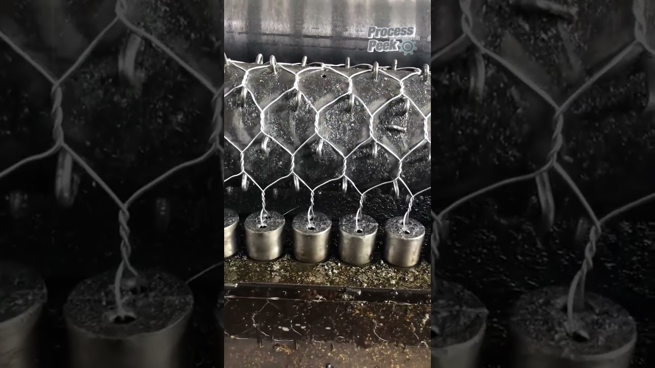 How chain link fence is made #process #factory #fence  #industry