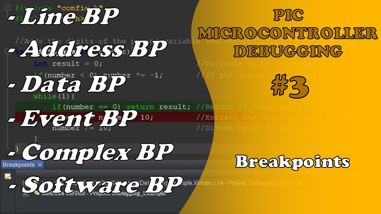PIC MCU DEBUGGING #3 - Breakpoints (Absolute Beginner)
