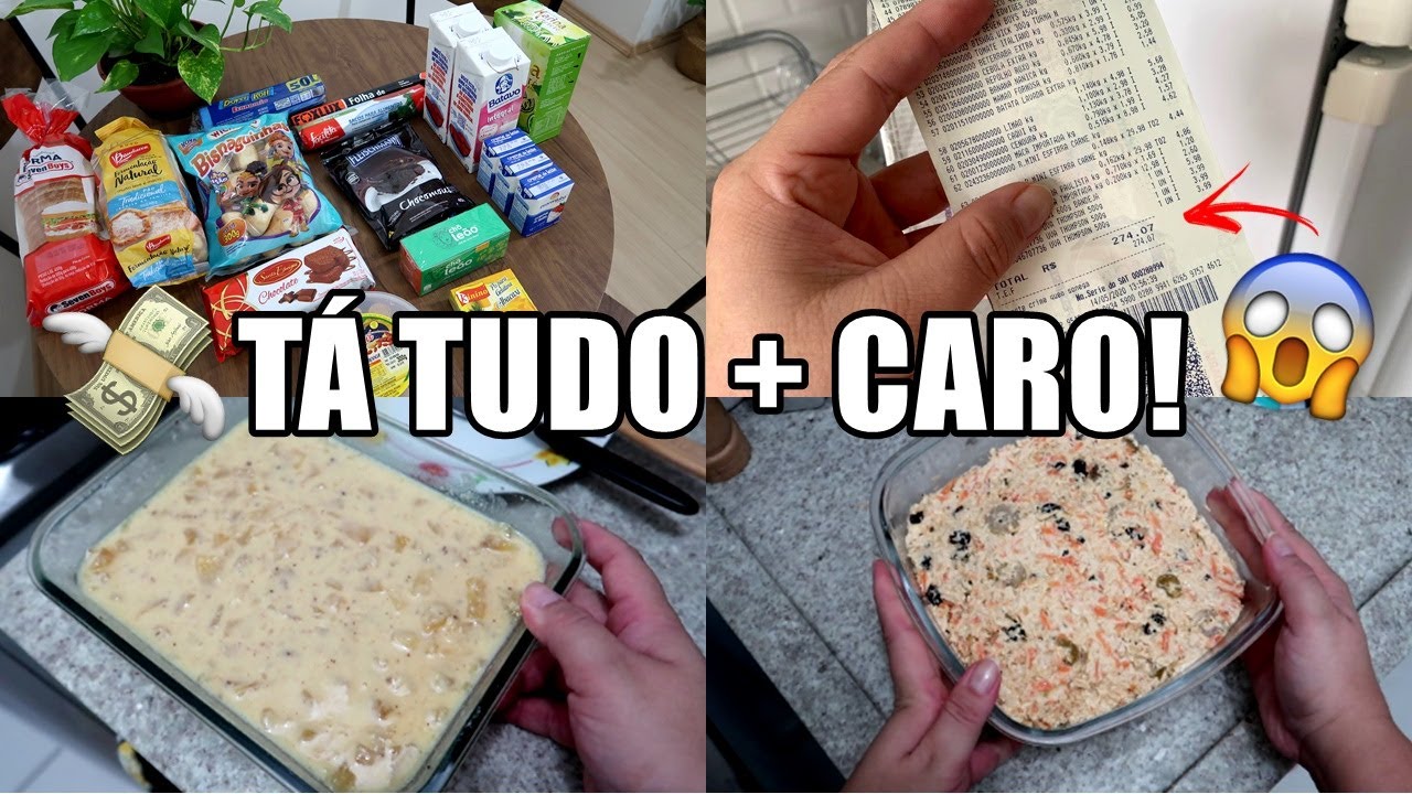 COMPRAS DO MERCADO, FIZ SALPICÃO DE FRANGO E GELADO DE ABACAXI