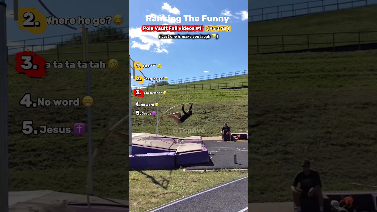 Ranking the Funny pole vault fail videos🤣 #1 ( Pt. 13 ) #top5 #funnyshorts #fail #trending #viral