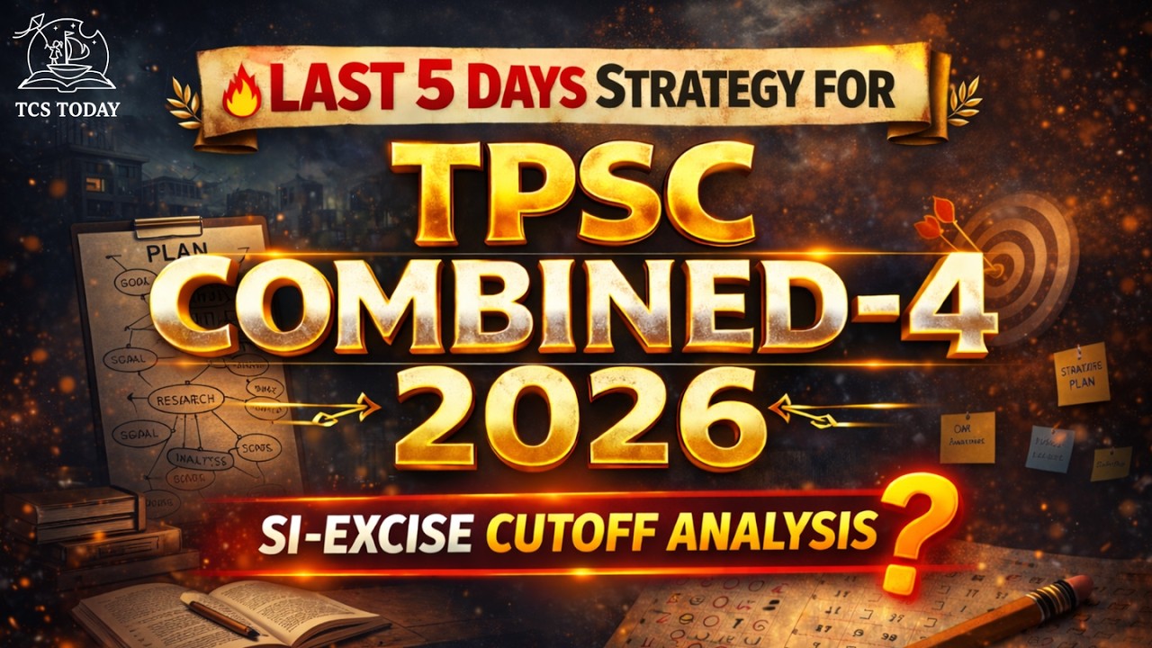 TPSC Combined-4 2026: Final 5 Days Strategy | SI-Excise Expected Cutoff Analysis