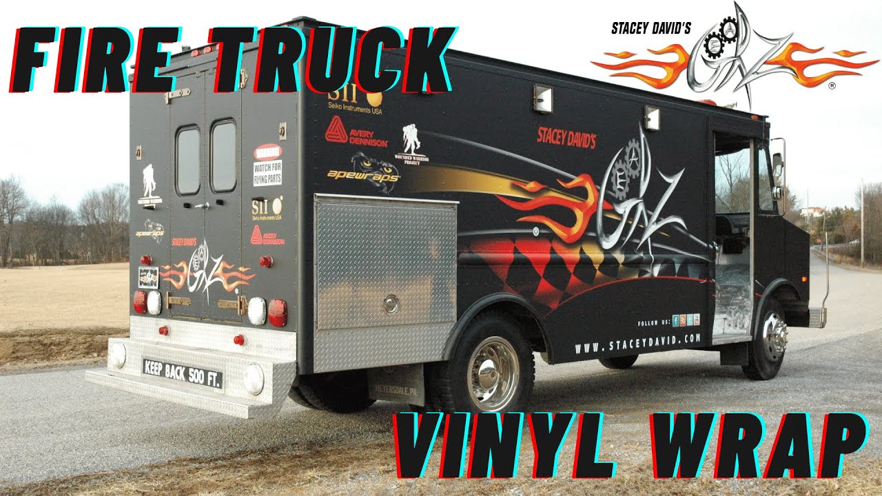 Vinyl Wrap Install on a Former Fire Truck! - Stacey David's Gearz S8 E5