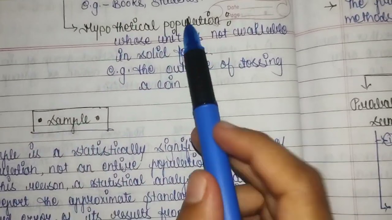 Bsc 3rd year | Msc 3rd sem notes | Population and sampling in Biostatistics | Biostatistics notes