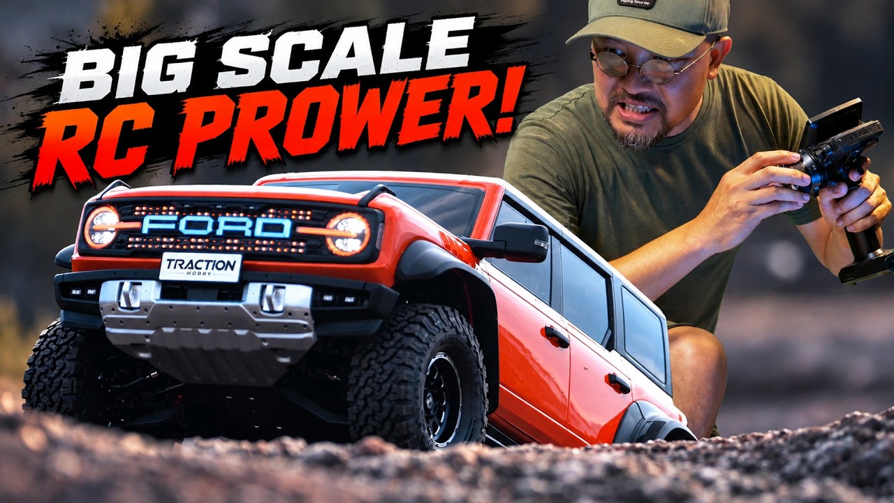 Big Scale RC Power! Traction Hobby 1/8 Ford Bronco Raptor Unboxing & Off Road Test