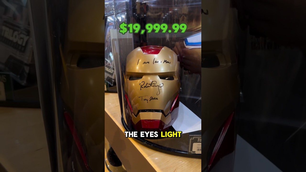 $20,000 IRON MAN helmet signed by Robert Downey Jr.